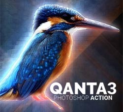 PS动作－闪耀光线：QANTA3 light glowing Effect Photoshop Actions